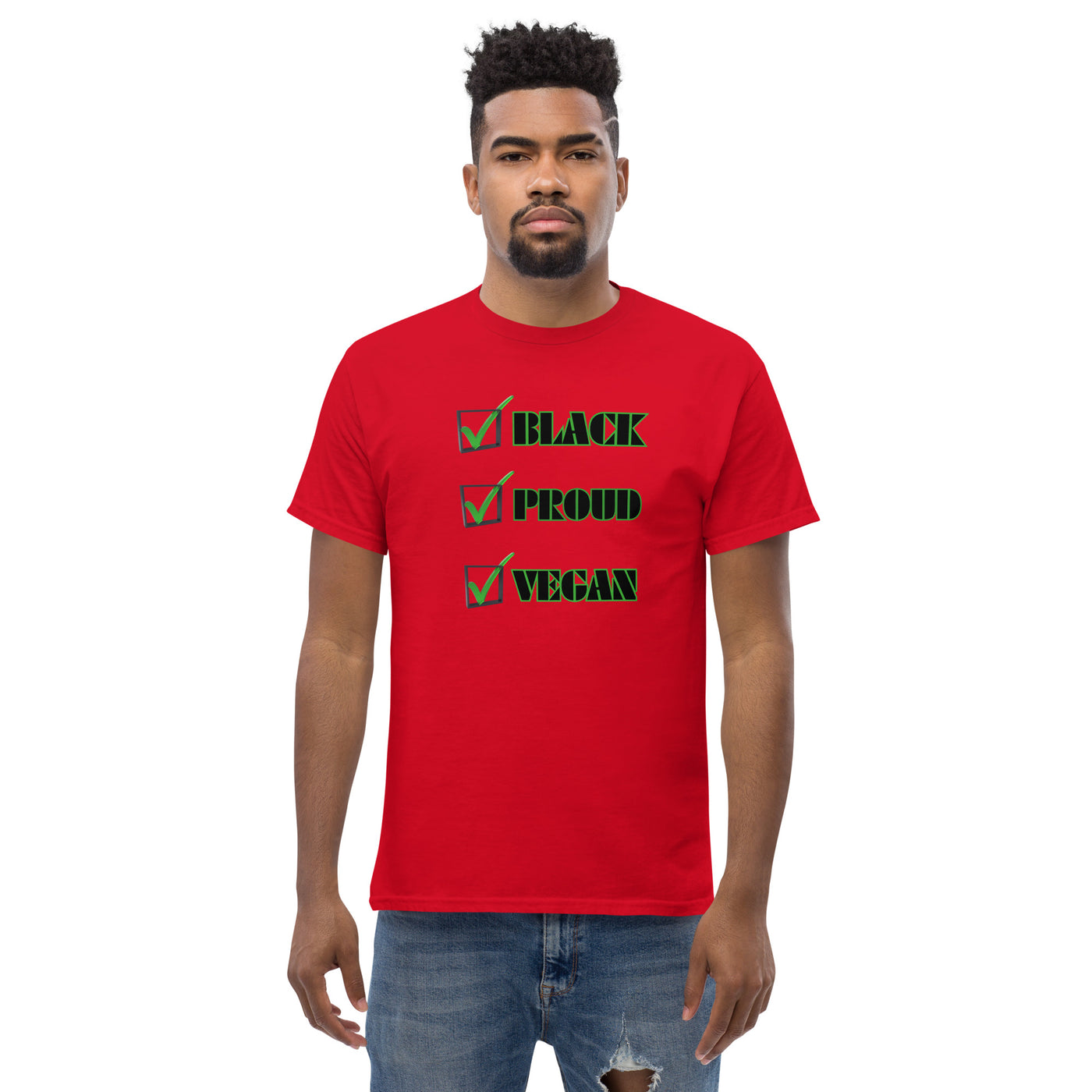 Black Proud Vegan Men's Classic T-Shirt