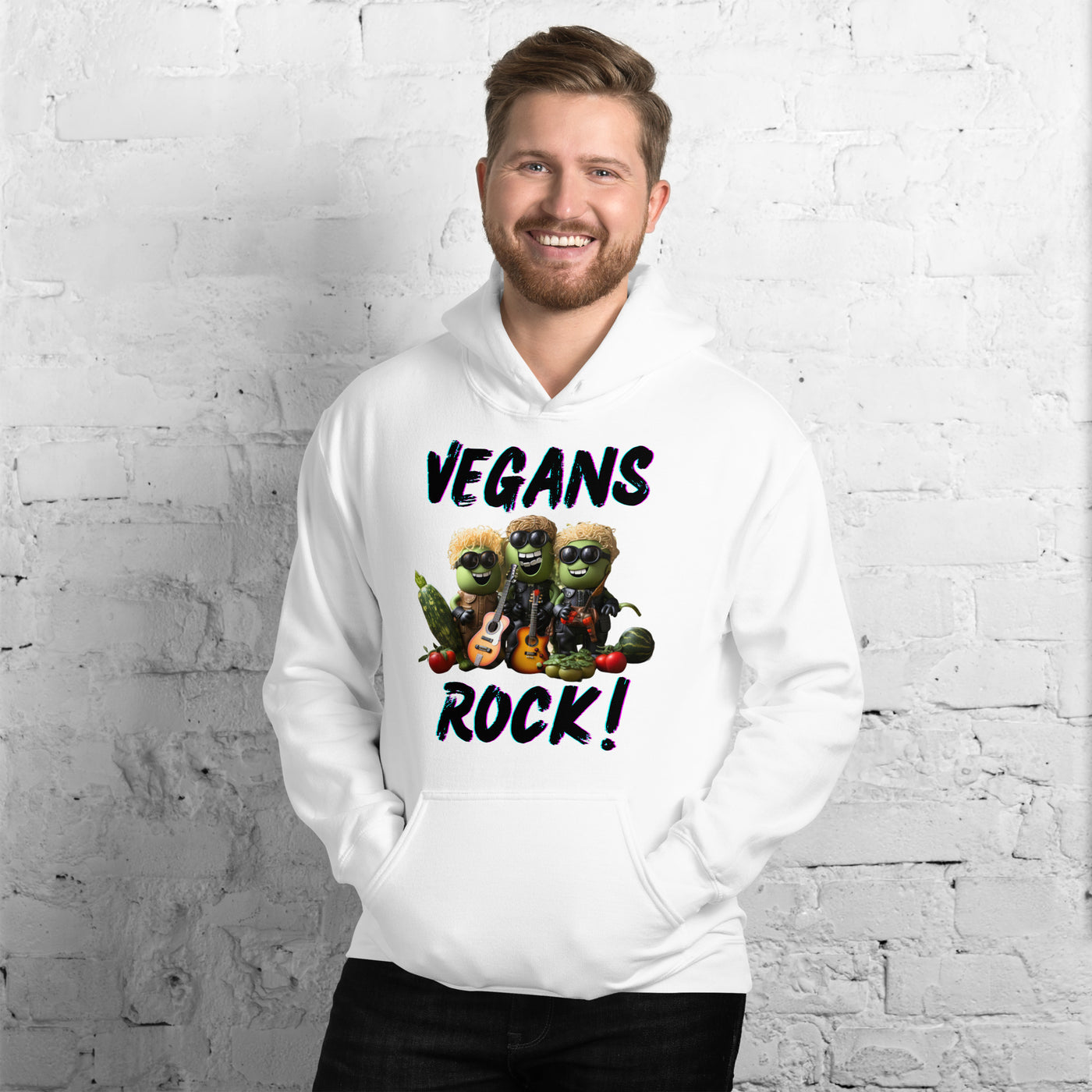 Vegans Rock Men's Hoodie